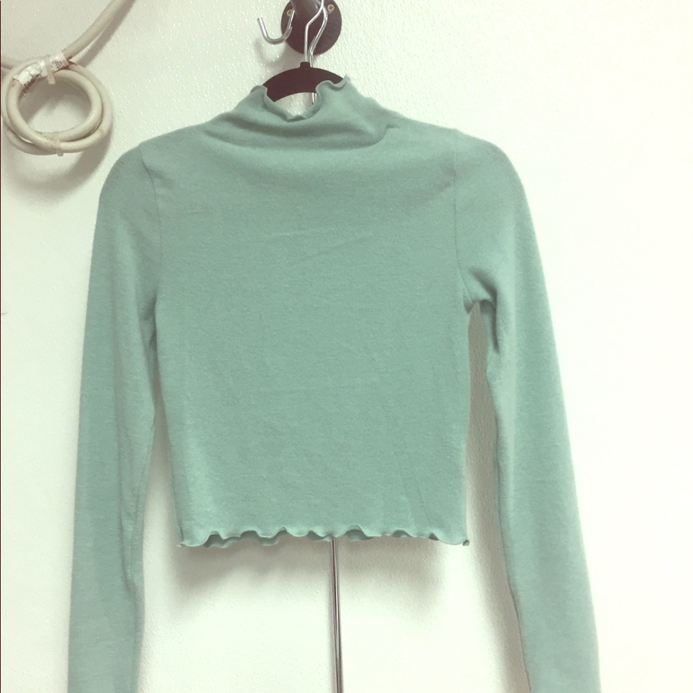 Long sleeve turtleneck crop